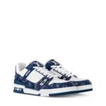 LOUIS VUITTON LV TRAINER MONOGRAM DENIM WHITE BLUE - Image 3