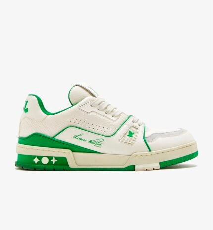 Louis Vuitton LV Trainer White Green