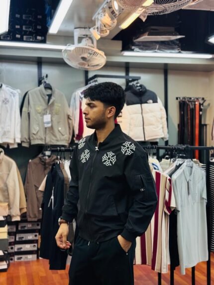 Black bomber jacket